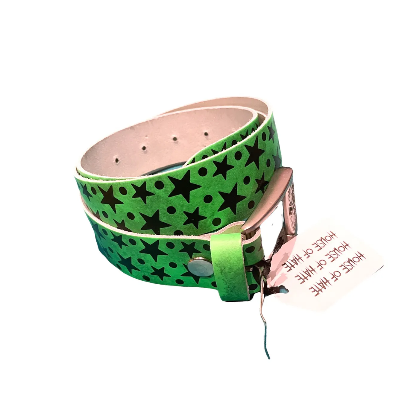 House of Hate "Neon Stars" Real Leather Belt