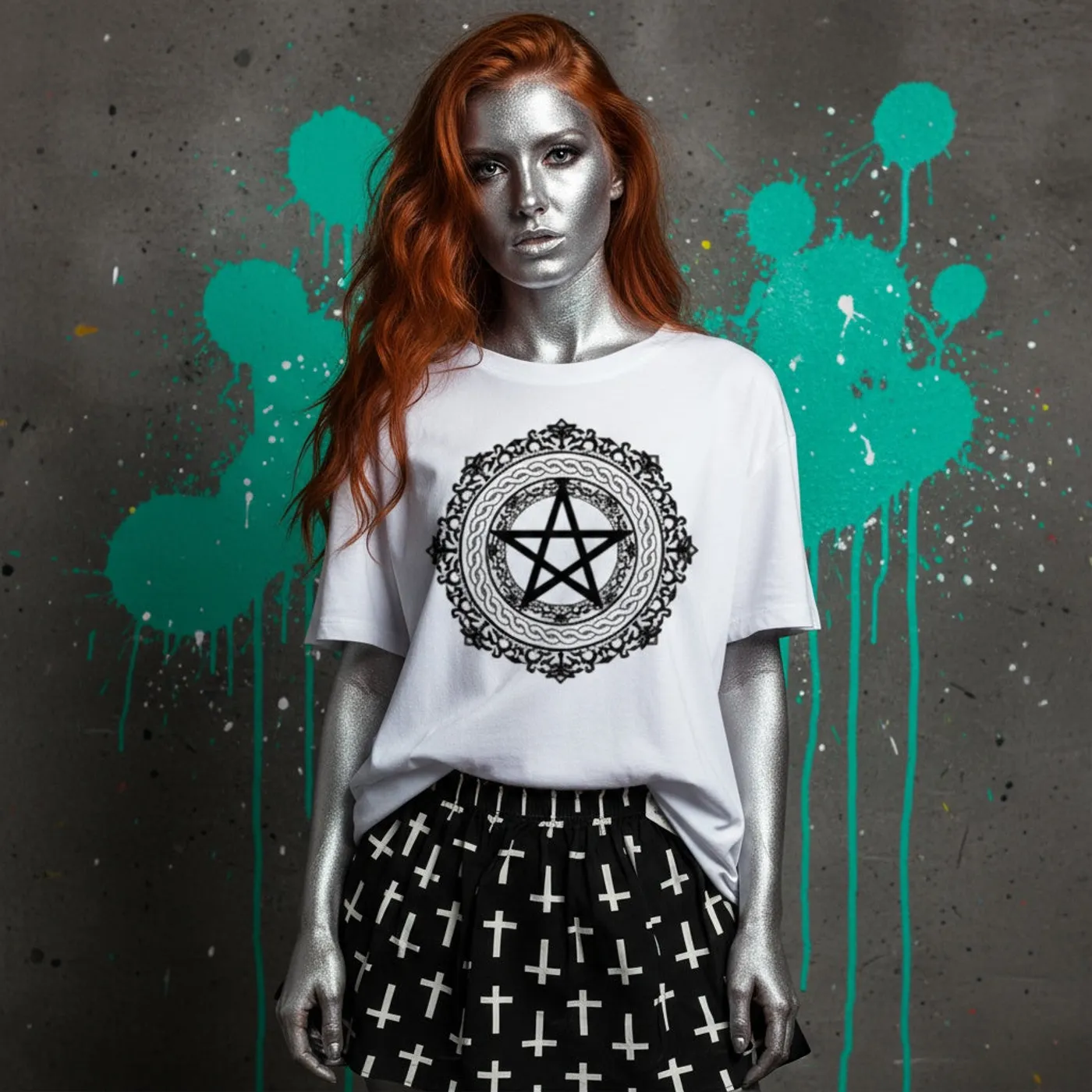 House of Hate New in Stock! "Crucifixion" A-Line Skirt