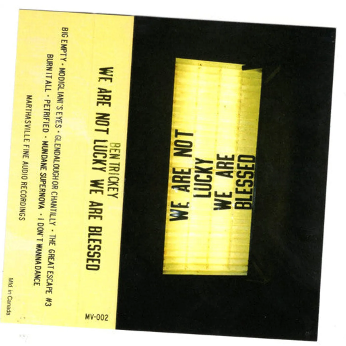 Ben Trickey We Are Not Lucky We Are Blessed cassette