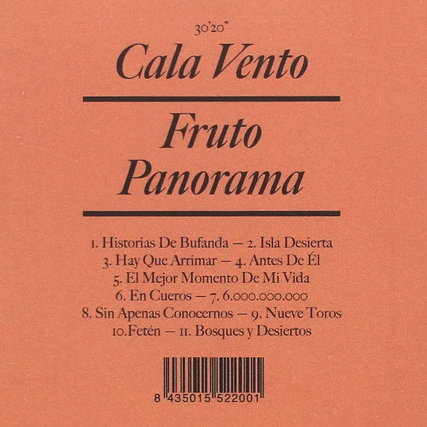 Cala Vento – Fruto Panorama CD