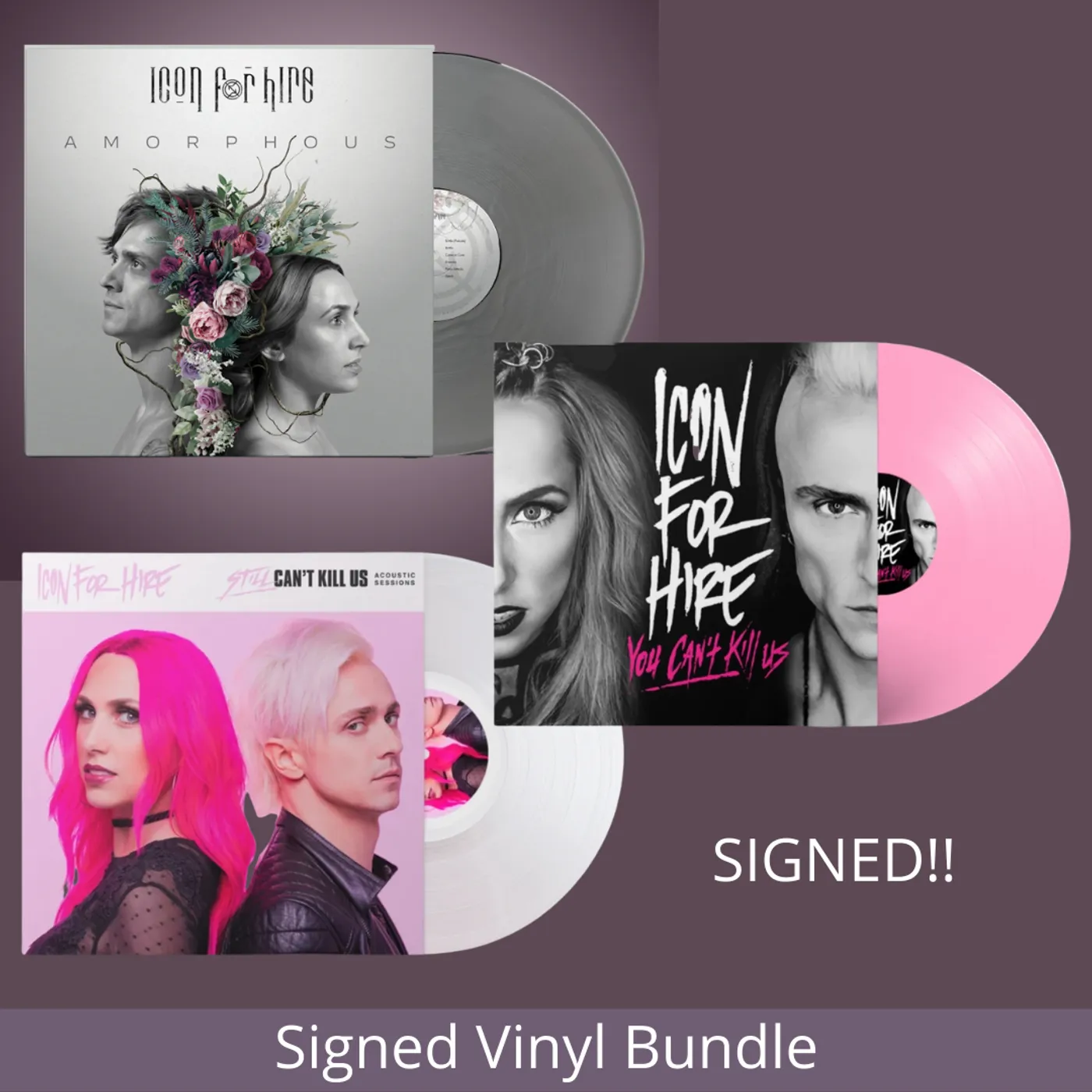 Icon For Hire Signed Vinyl Bundle - Black Friday Special!
