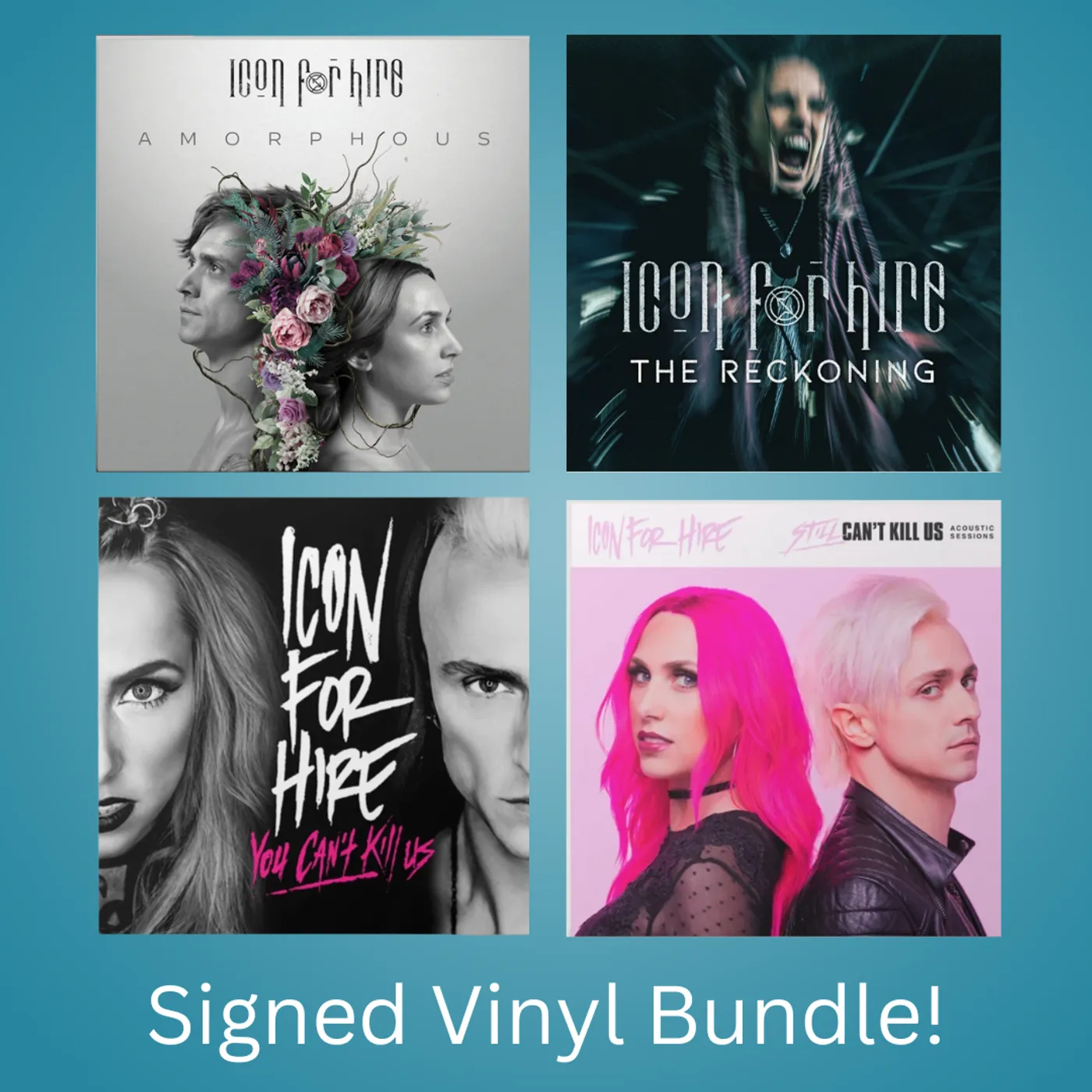 Icon For Hire Signed 4-Vinyl Bundle (Black Friday Special!)