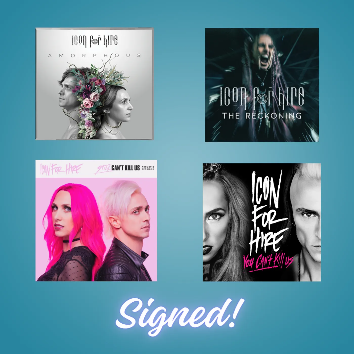 Icon For Hire Signed 4-CD Bundle (Black Friday Special!)