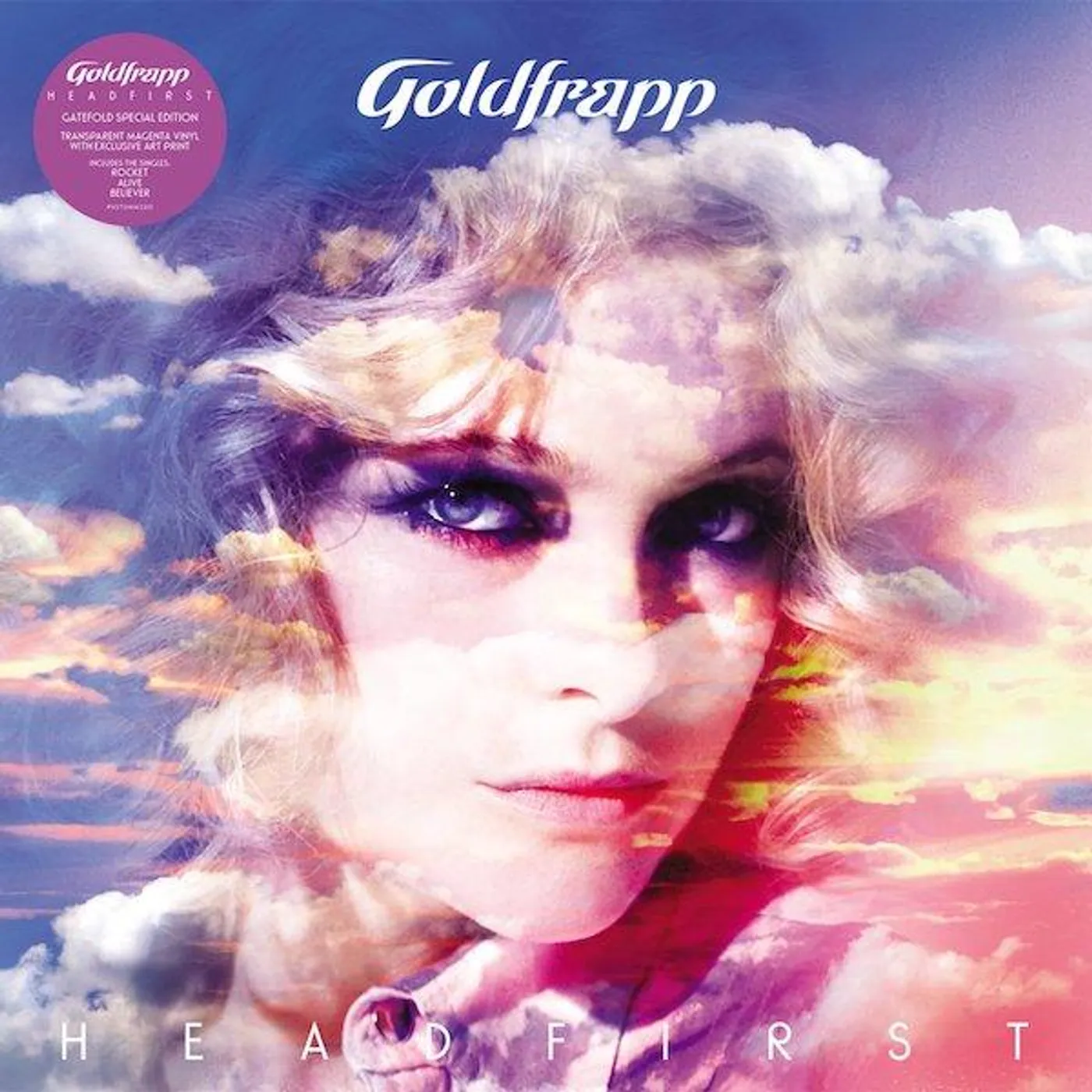 Goldfrapp HEAD FIRST 140G Transparent Magenta Vinyl Record