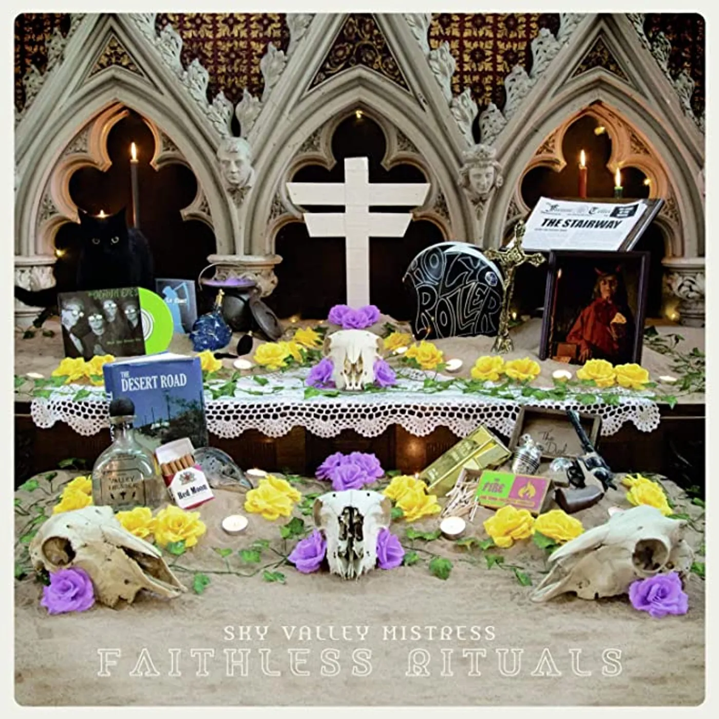 Sky Valley Mistress FAITHLESS RITUALS (CREAM &GREEN SPLATTER VINYL/DL CARD) Vinyl Record