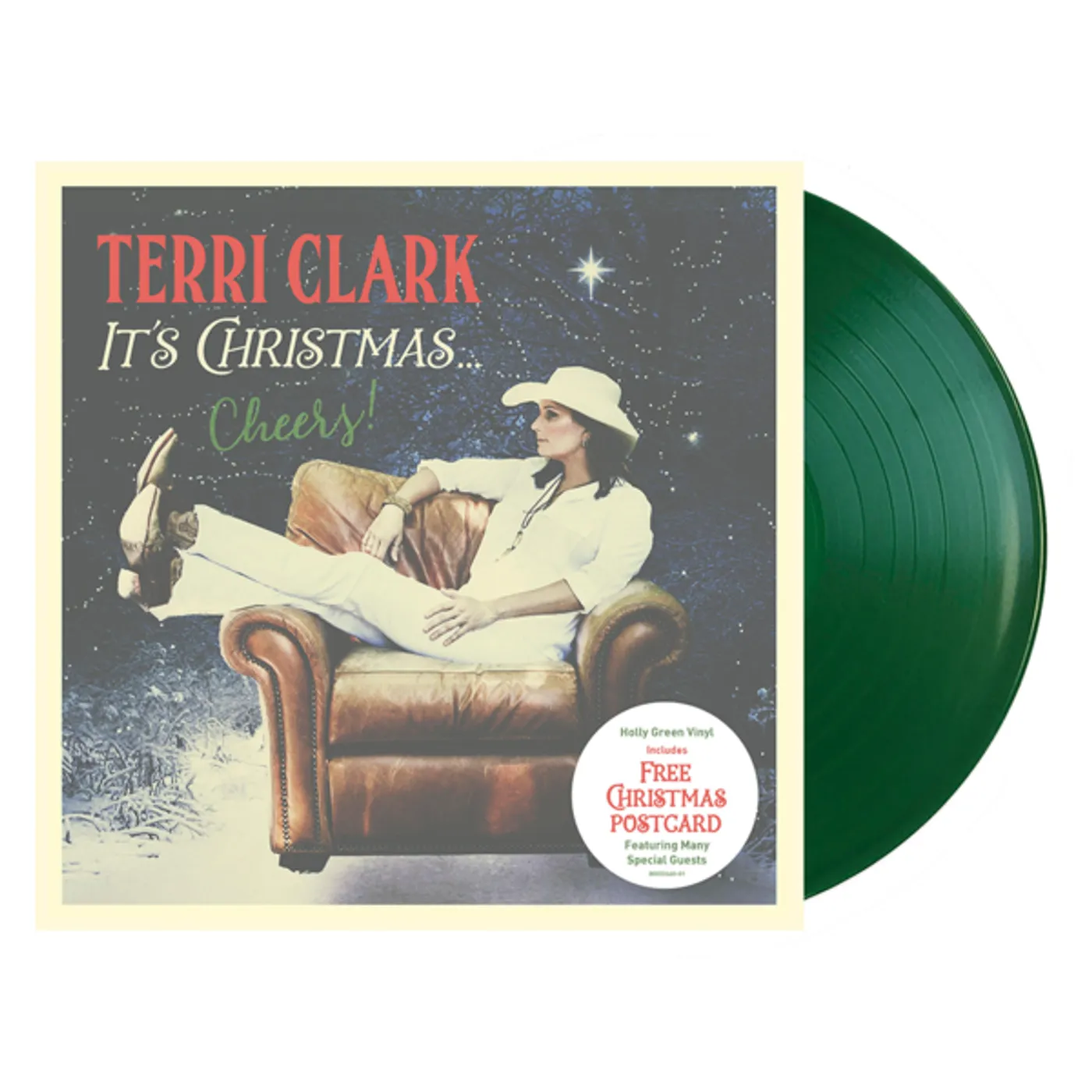 Terri Clark IT'S CHRISTMAS...CHEERS! (HOLLY GREEN VINYL) Vinyl Record
