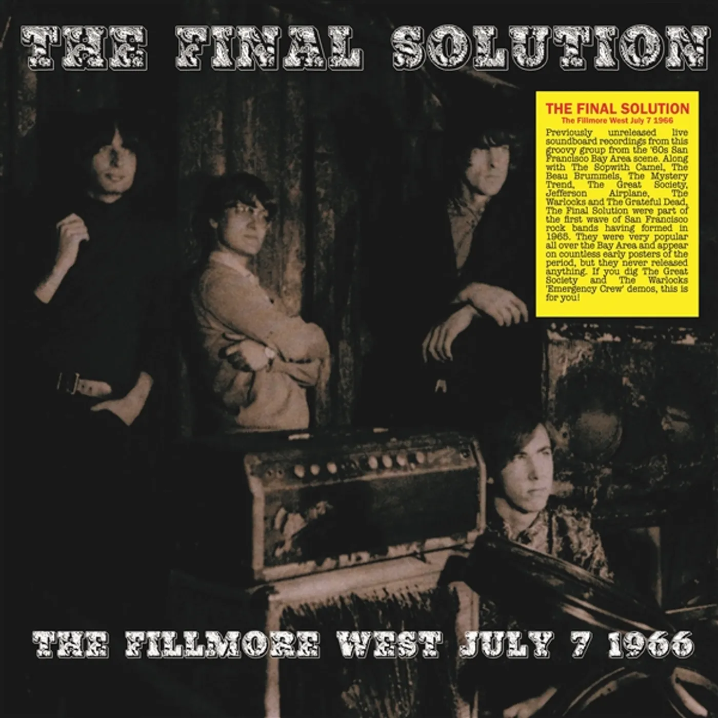 Final Solution Fillmore West July 7 1966 Vinyl Record