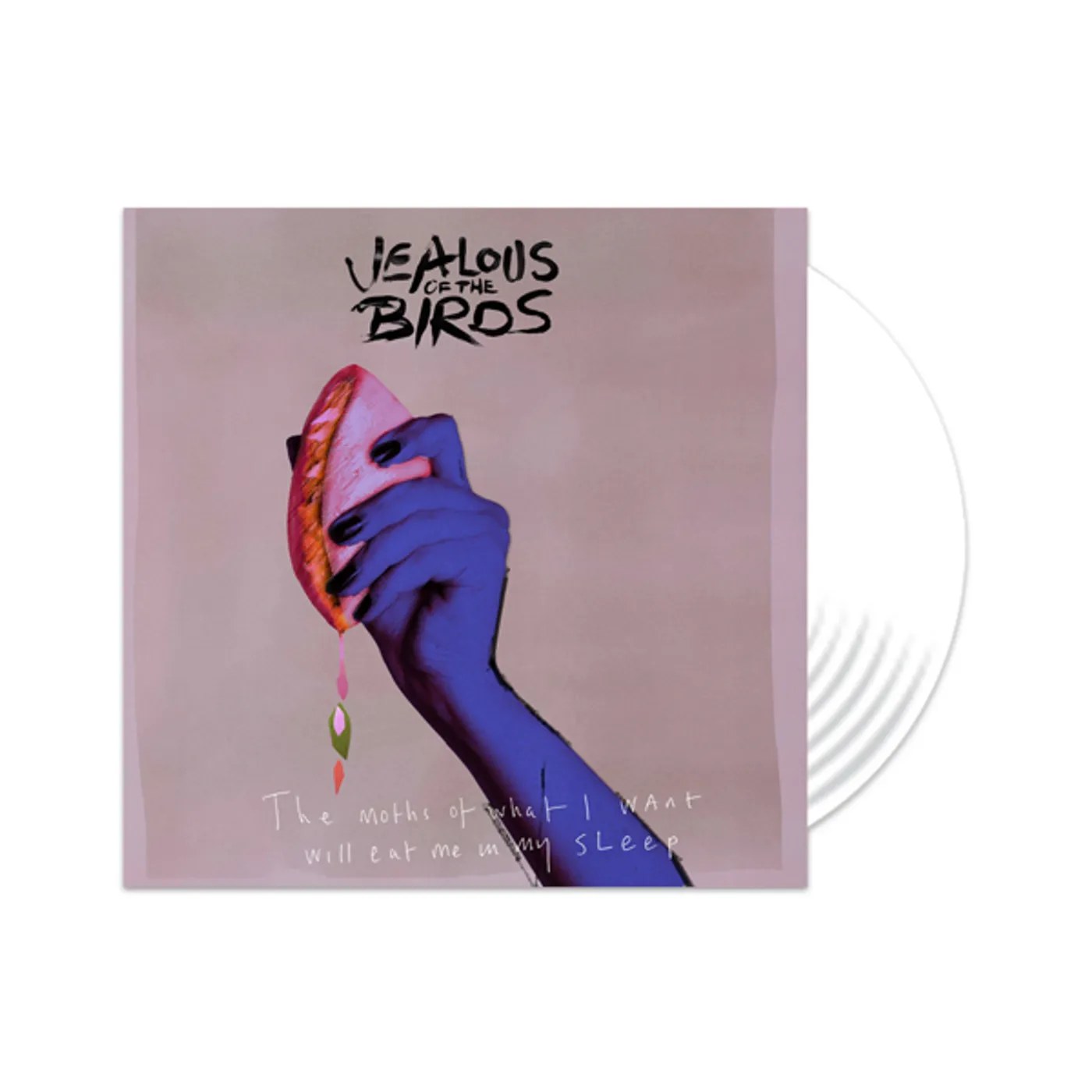 Jealous of the Birds MOTHS OF WHAT I WANT WILL EAT ME IN MY SLEEP (WHITE VINYL) Vinyl Record