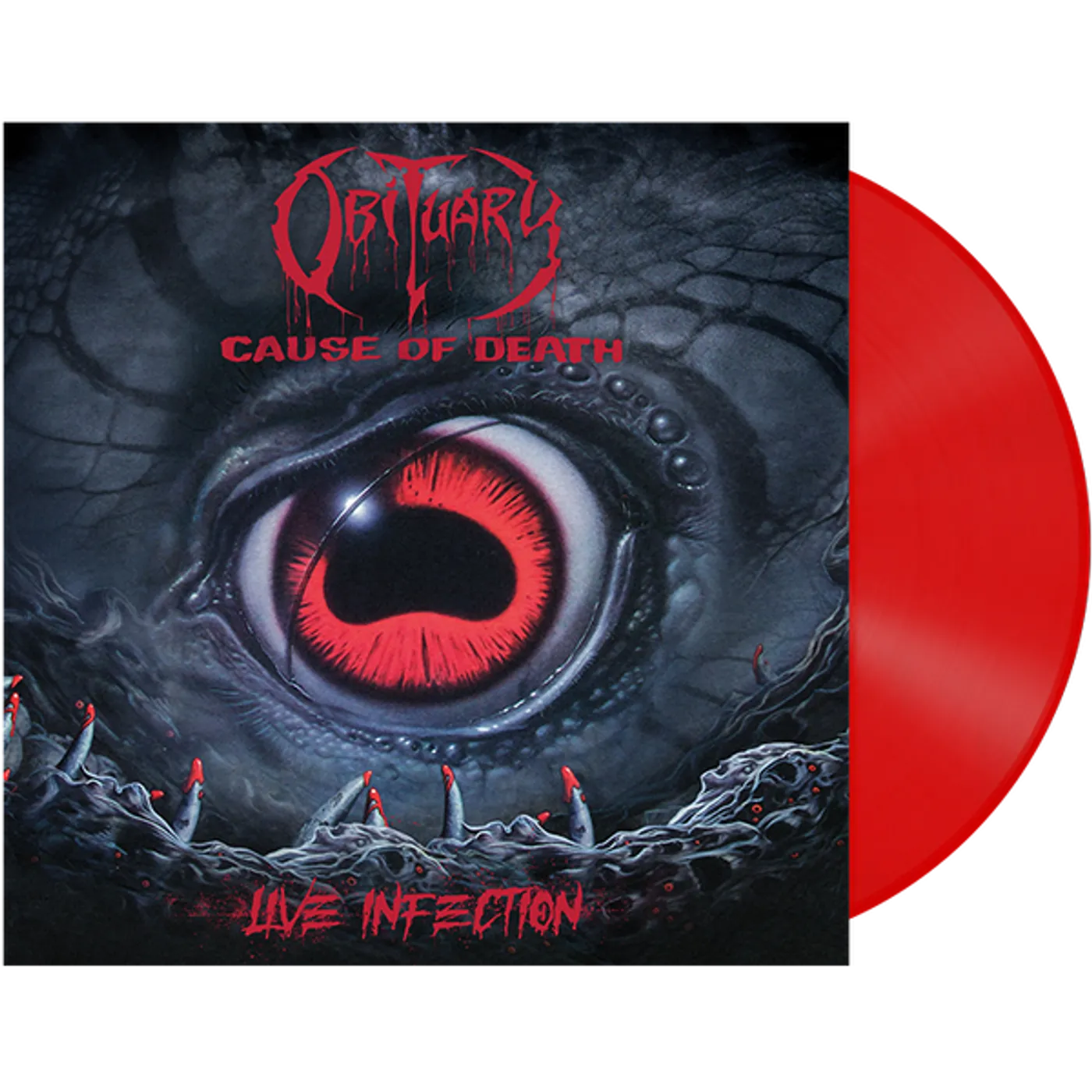 Obituary Cause Of Death (Blood Red) Vinyl Record