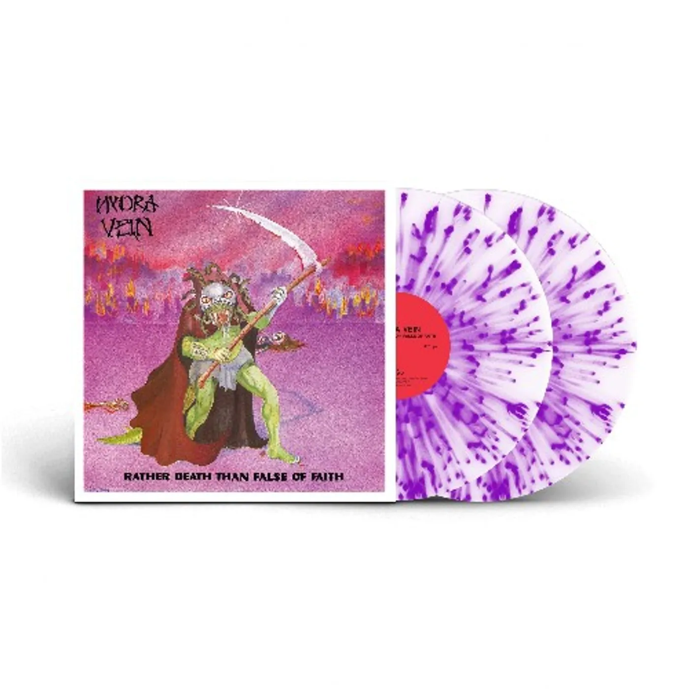 Hydra Vein RATHER DEATH THAN FALSE OF FAITH (2LP/PURPLE/CLEAR SPLATTER VINYL) Vinyl Record