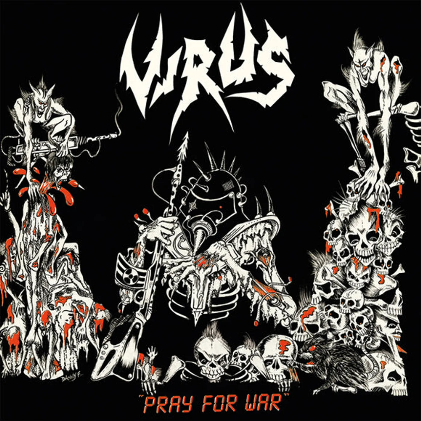 Virus Pray For War - (White & Red Splatter) vinyl record