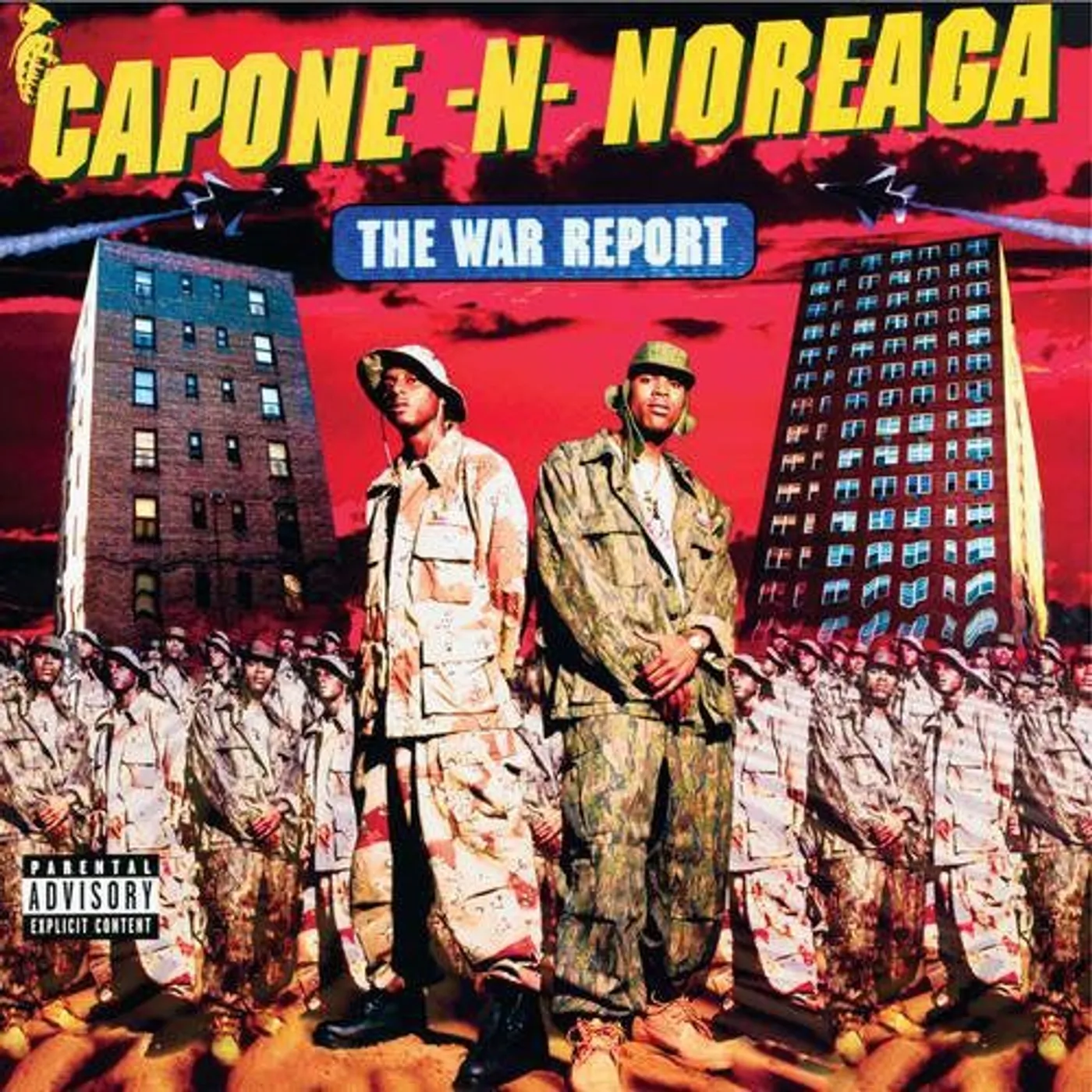 Capone-N-Noreaga WAR REPORT (CLEAR VINYL WITH RED & BLUE SPLATTER) Vinyl Record