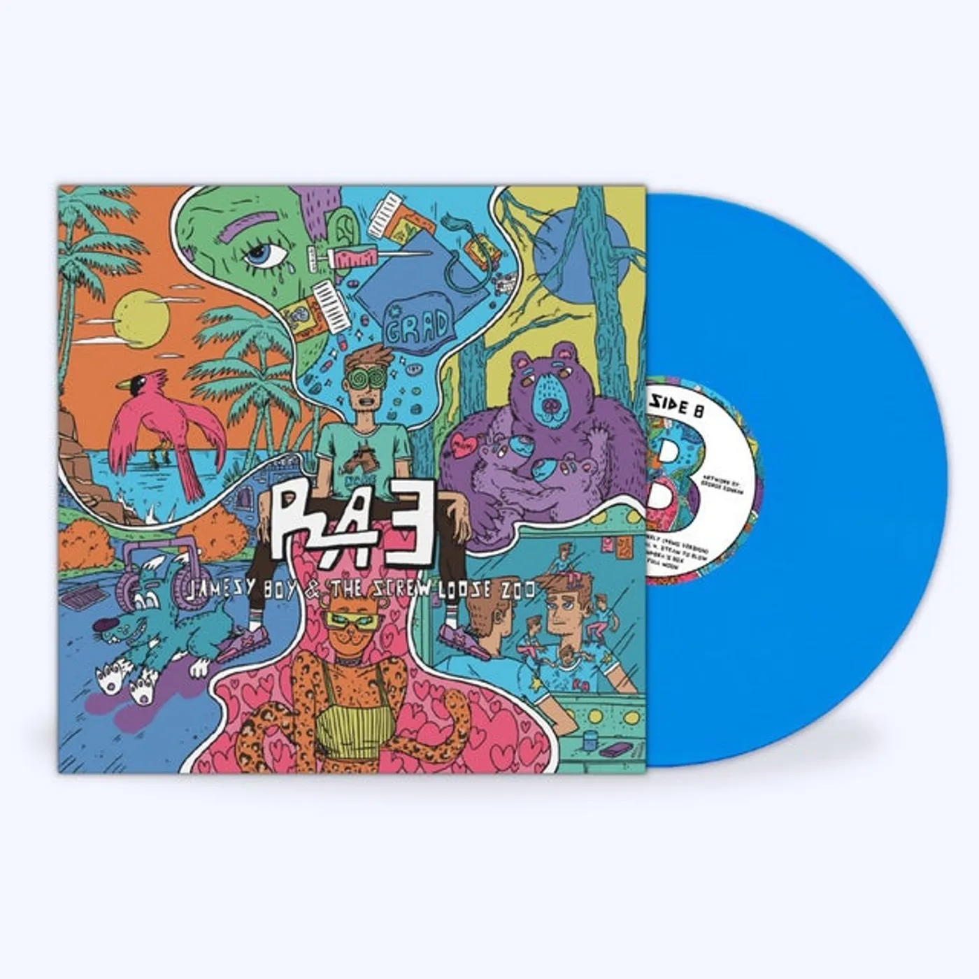 Rare Americans JAMESY BOY & THE SCREW LOOSE ZOO (BLUE VINYL) Vinyl Record