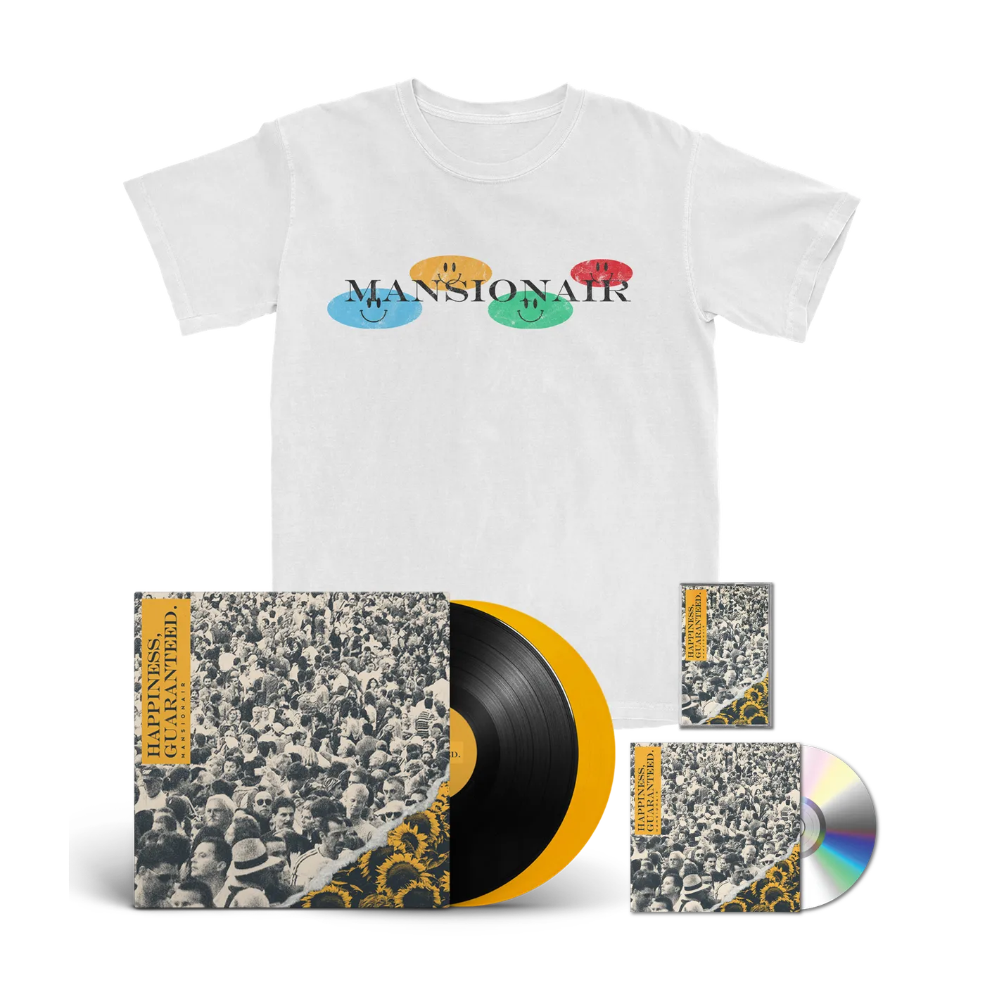 Mansionair | Smiley T-Shirt + Music Bundle