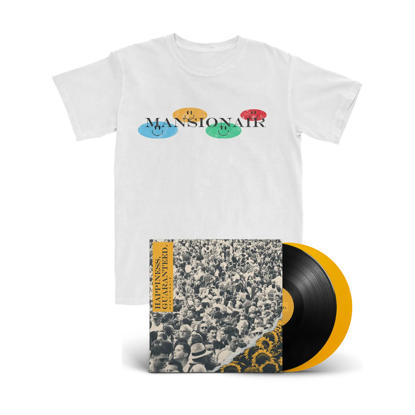 Mansionair | Smiley T-Shirt + Vinyl Bundle