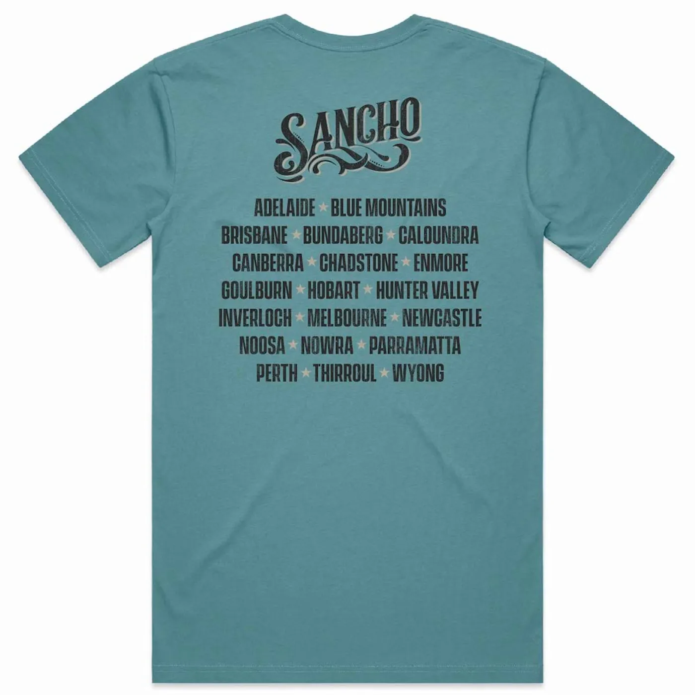 The Whitlams Sancho Tour T-Shirt (Slate Blue)