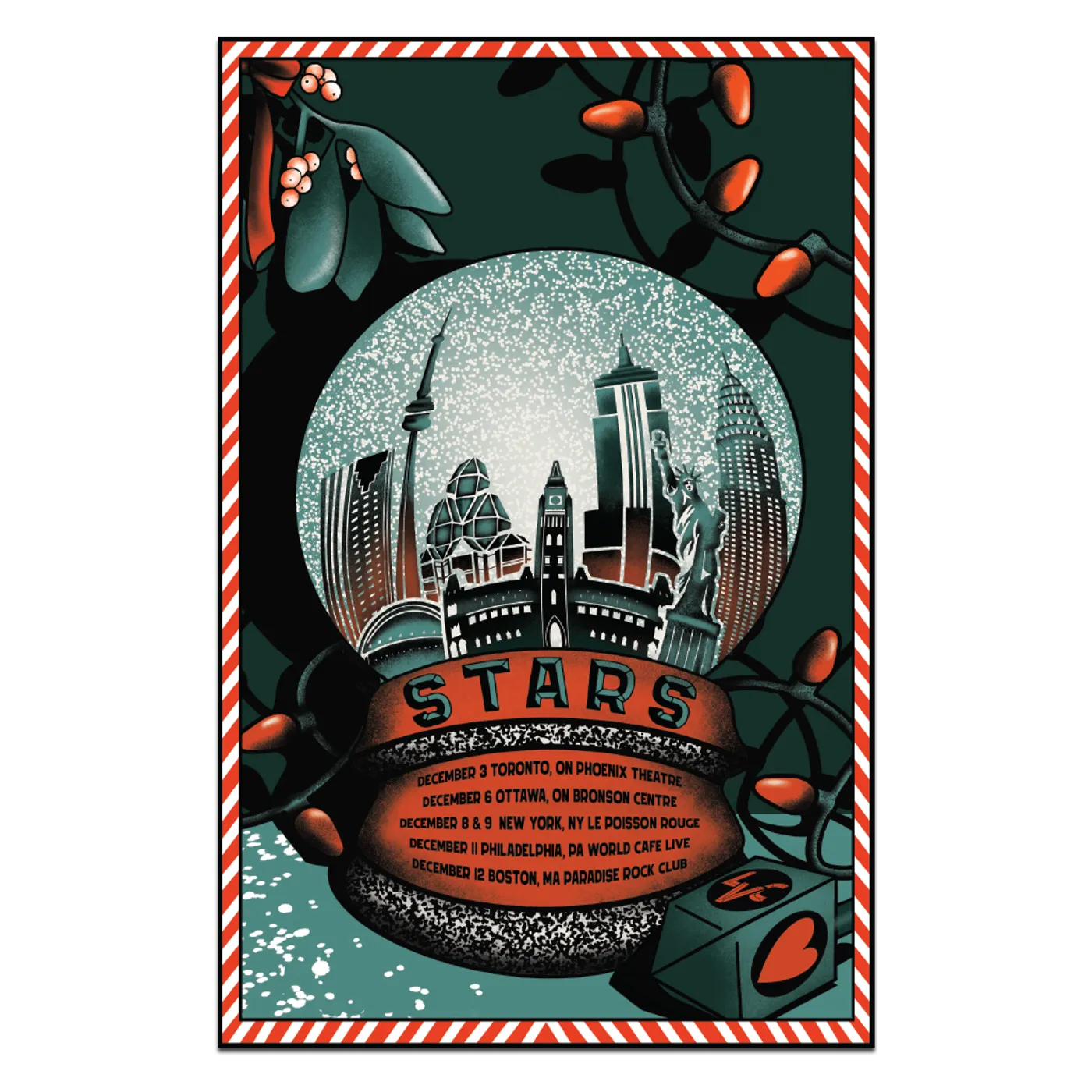 Stars December 2021 Snow Globe Tour Poster
