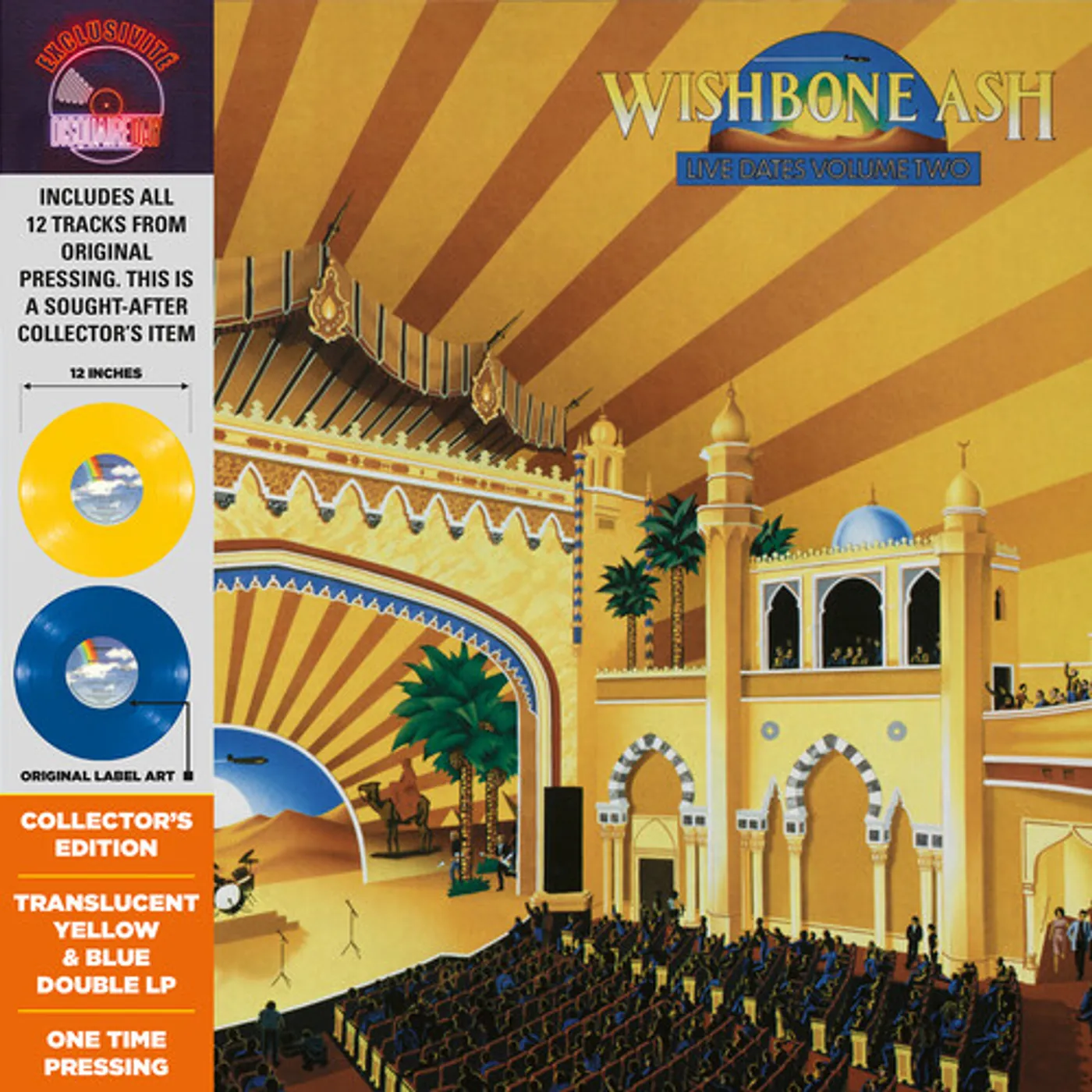 Wishbone Ash LIVE DATES II (OPAQUE YELLOW & BLUE VINYL) Vinyl Record