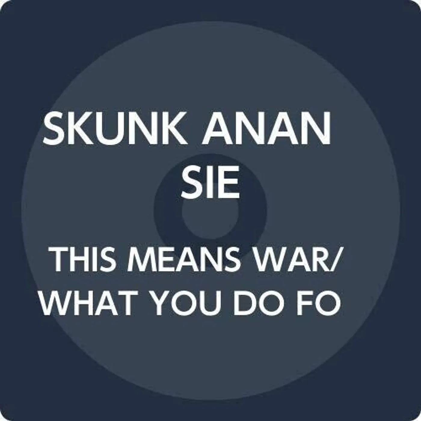 Skunk Anansie THIS MEANS WAR / WHAT YOU DO FOR LOVE Vinyl Record