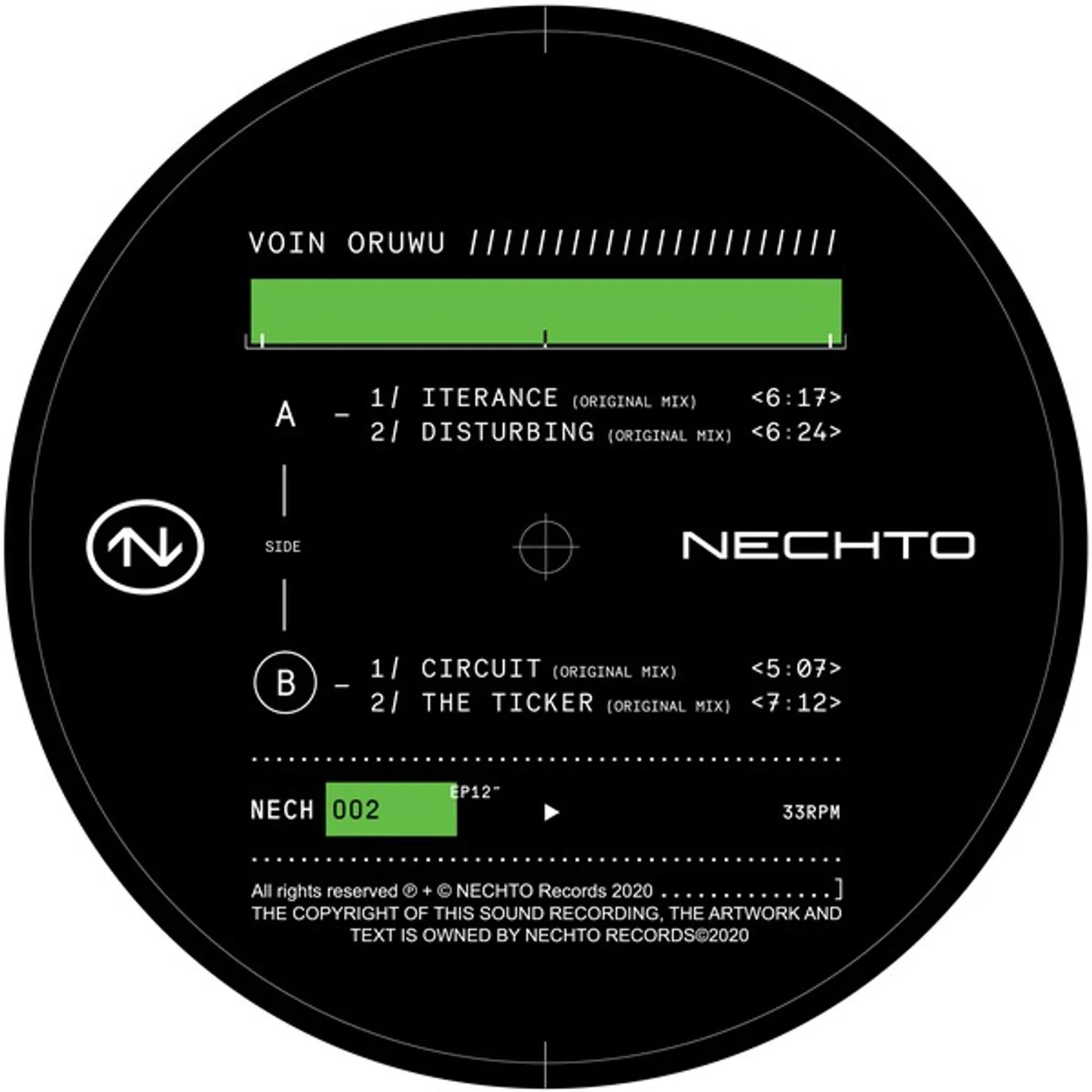 Voin Oruwu NECH002 Vinyl Record