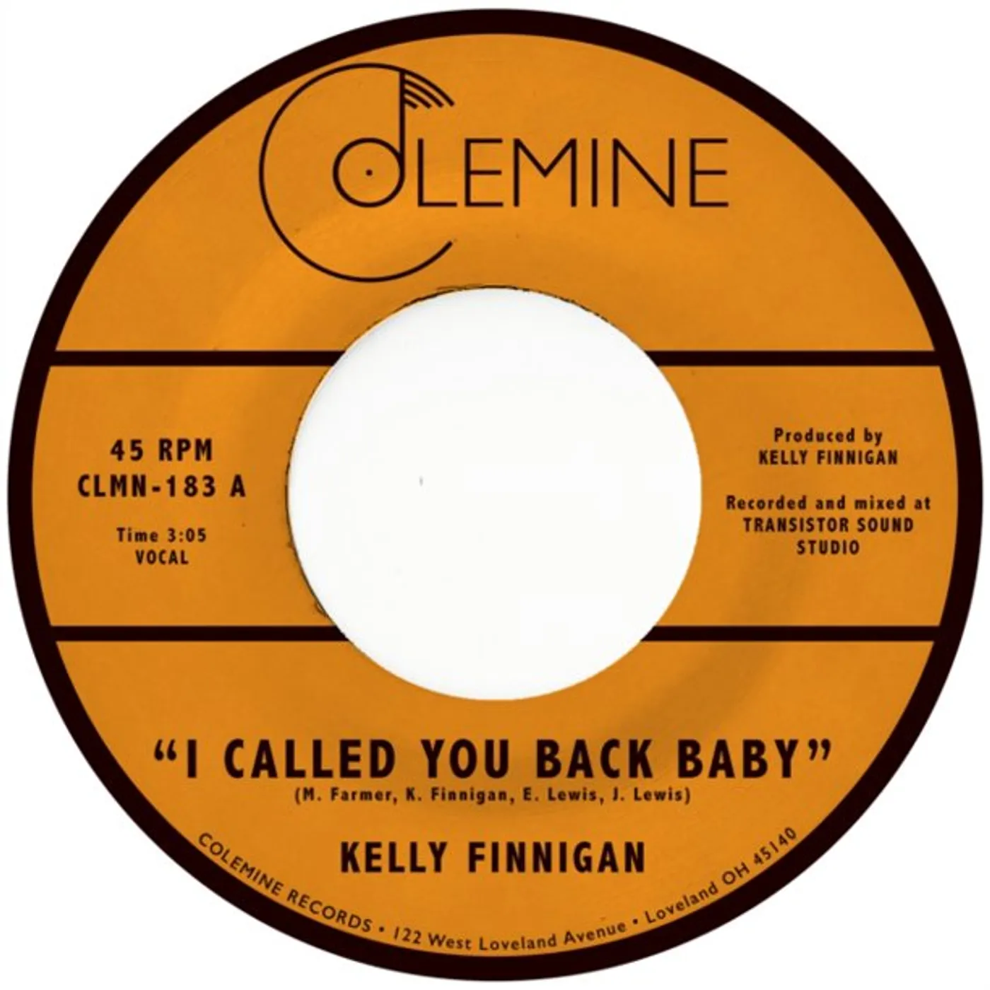 Kelly Finnigan I CALLED YOU BACK BABY Vinyl Record