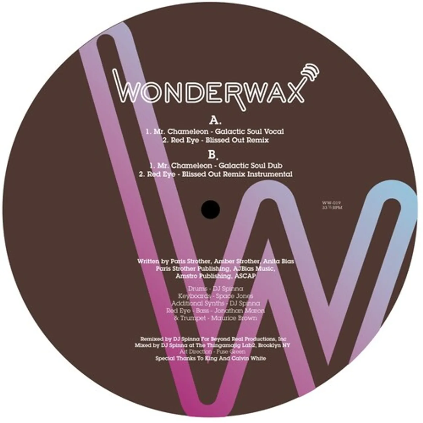 King MR CHAMELEON / RED EYE (DJ SPINNA REMIXES) Vinyl Record