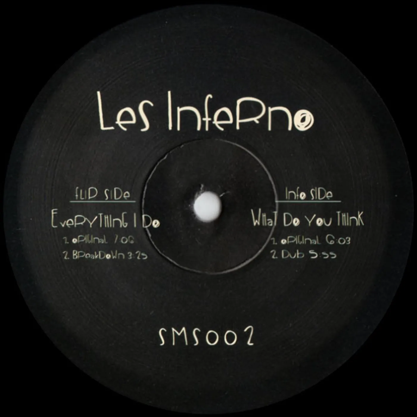 Les Inferno EVERYTHING I DO / WHAT DO YOU THINK Vinyl Record
