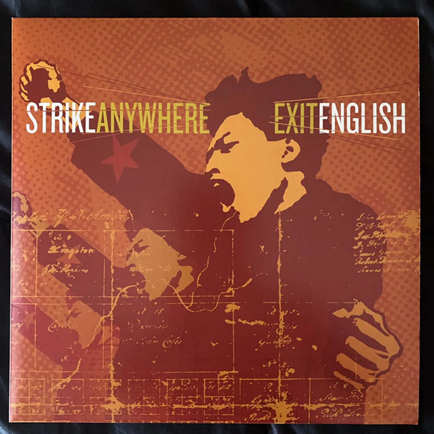 Strike Anywhere EXIT ENGLISH (CLEAR WITH BLACK VINYL) Vinyl Record