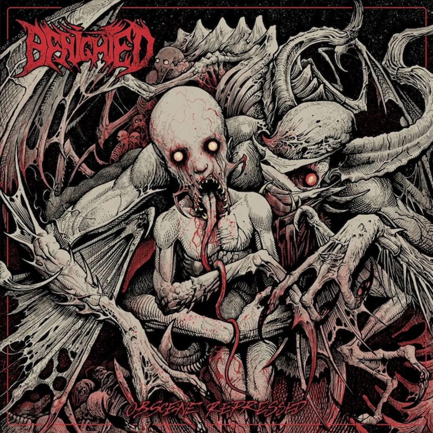 Benighted OBSCENE REPRESSED (RED VINYL) Vinyl Record
