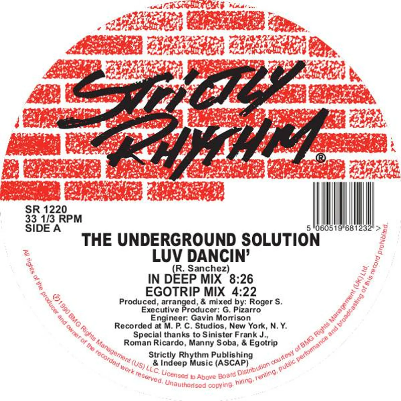 Underground Solution Luv Dancin' Vinyl Record