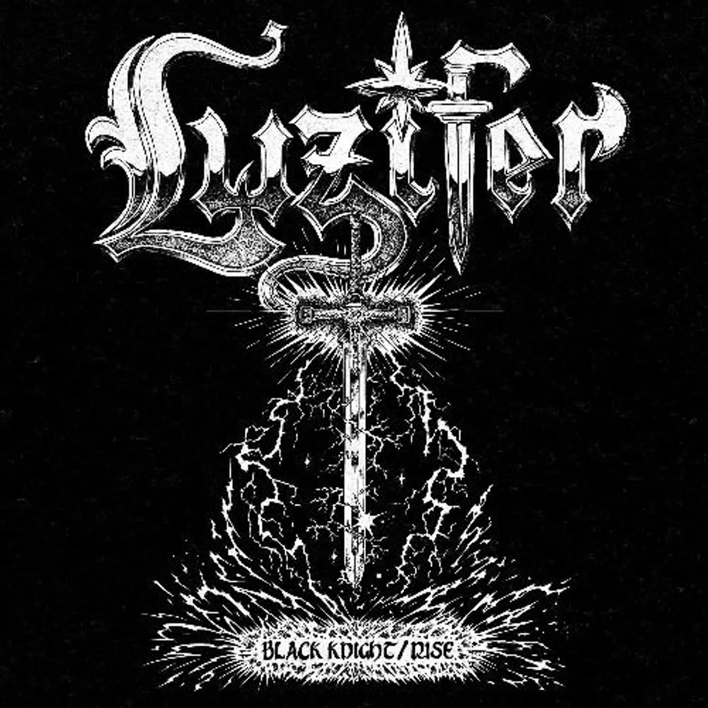 Luzifer BLACK KNIGHT / RISE (WHITE VINYL) Vinyl Record