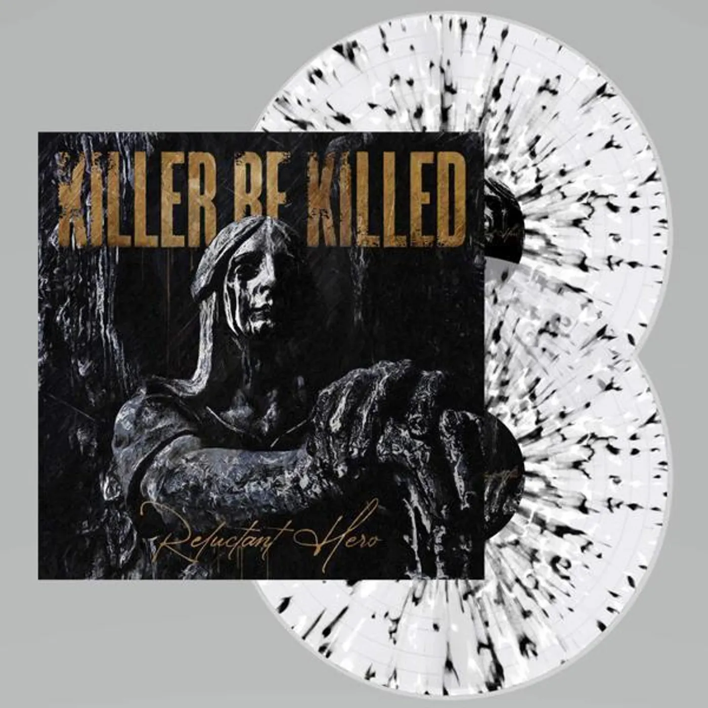 Killer Be Killed RELUCTANT HERO (CLEAR W/ BLACK & WHITE SPLATTER) Vinyl Record
