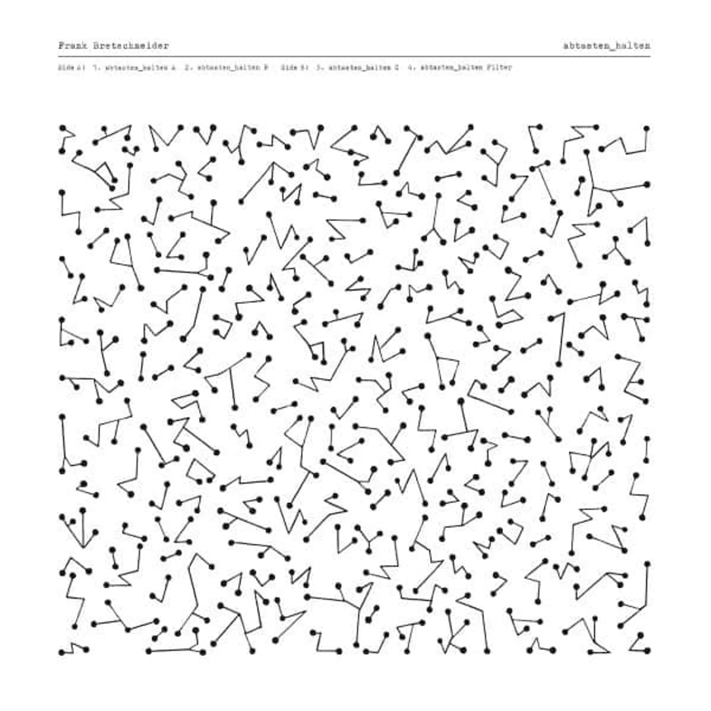 Frank Bretschneider ABTASTEN HALTEN Vinyl Record