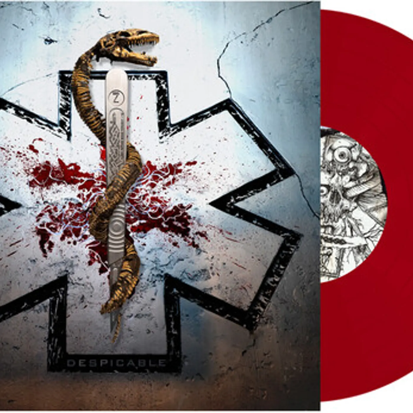 Carcass DESPICABLE(RED VINYL 10") Vinyl Record