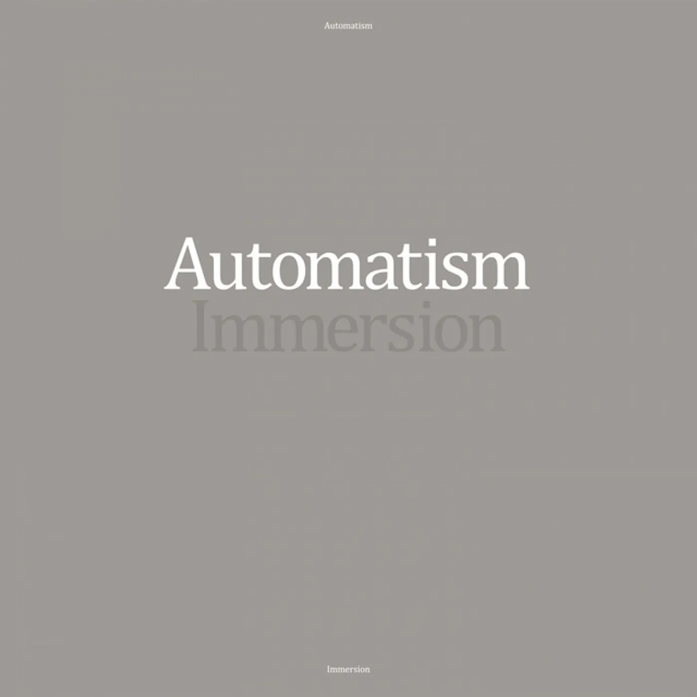 Automatism IMMERSION CD