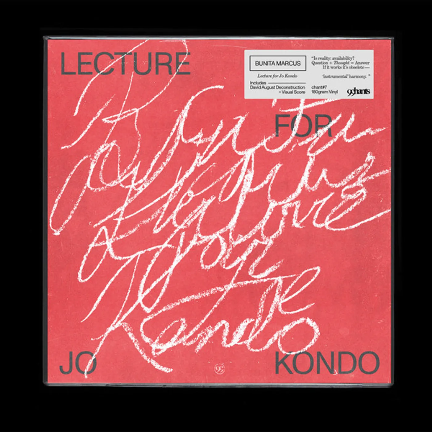 Bunita Marcus Lecture for Jo Kondo Vinyl Record