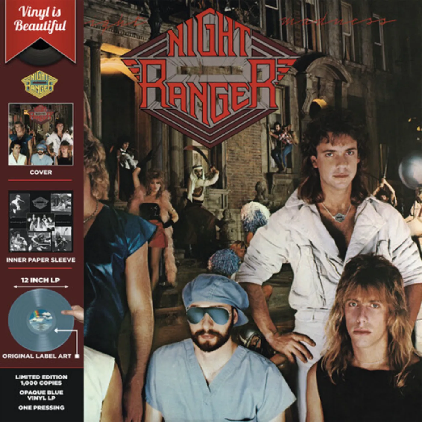 Night Ranger Midnight Madness (Light Blue Opaque) Vinyl Record