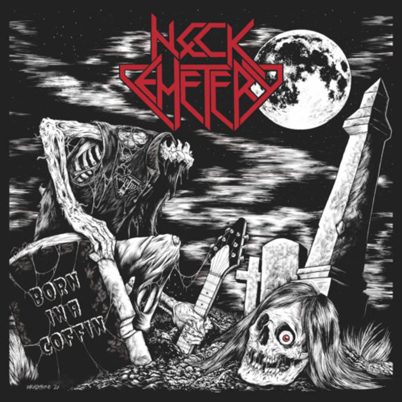 NECK CEMETERY Born in a Coffin Vinyl Record