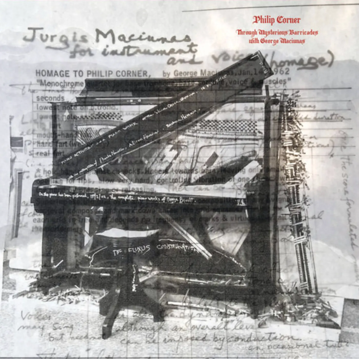 Philip Corner THROUGH MYSTERIOUS BARRICADES WITH GEORGE MACIUNAS Vinyl Record