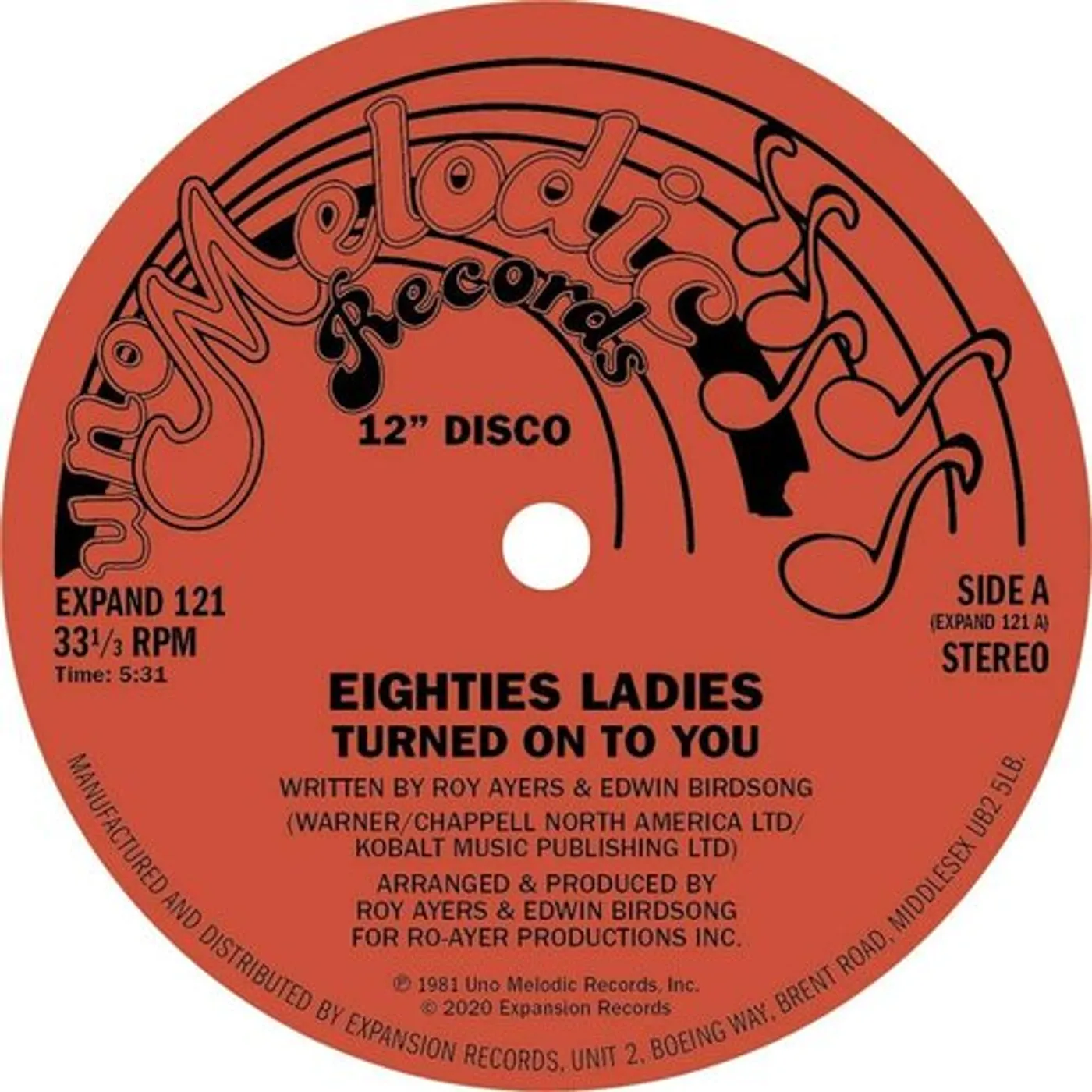 Eighties Ladies TURNED ON TO YOU / I KNEW THAT LOVE Vinyl Record