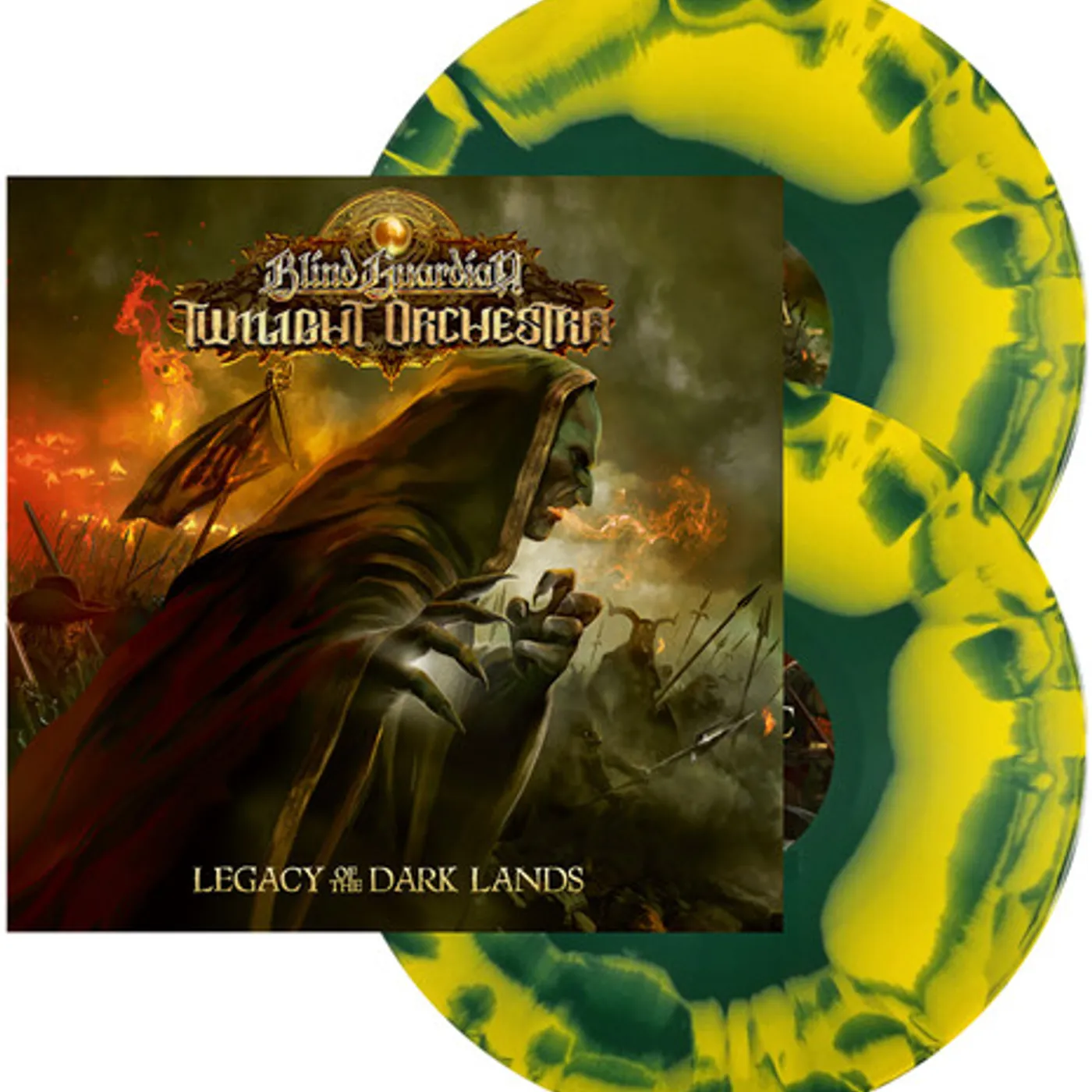 Blind Guardian Twilight Orchestra LEGACY OF THE DARK LANDS (INKSPOT) (YELLOW/GREEN) Vinyl Record