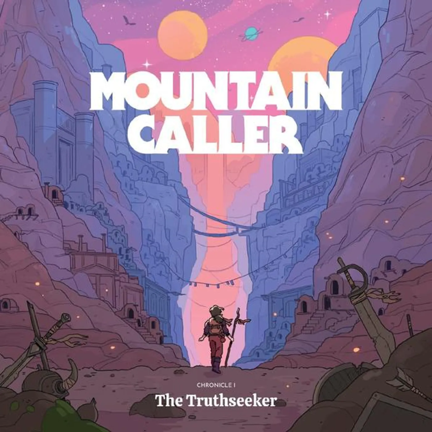 Mountain Caller CHRONICLE I: THE TRUTHSEEKER (RED & PURPLE GALAXY SWIRL VINYL) Vinyl Record