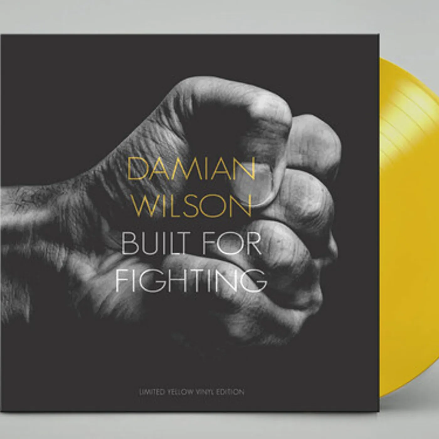 Damian Wilson BUILT FOR FIGHTING (TRANSPARENT YELLOW VINYL) Vinyl Record