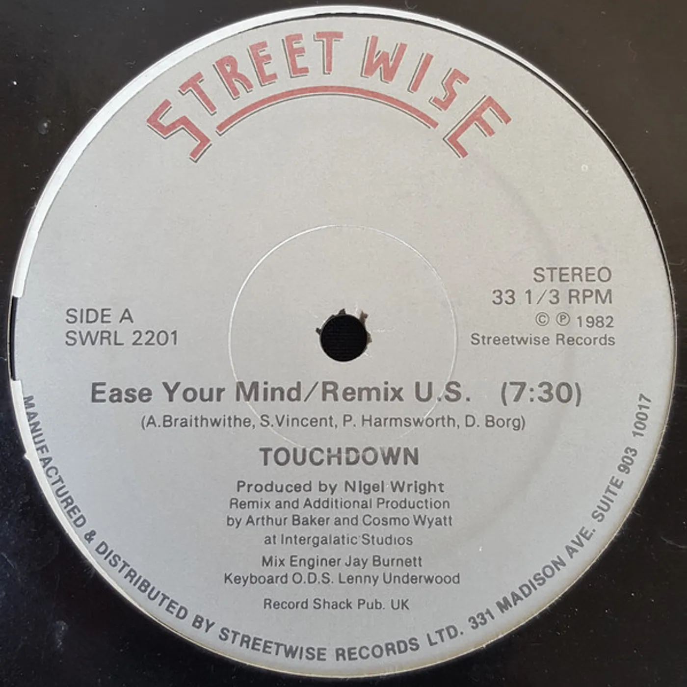 Touchdown EASE YOUR MIND Vinyl Record