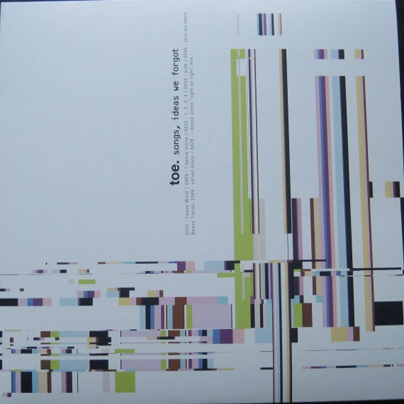 toe SONGS IDEAS WE FORGOT Vinyl Record