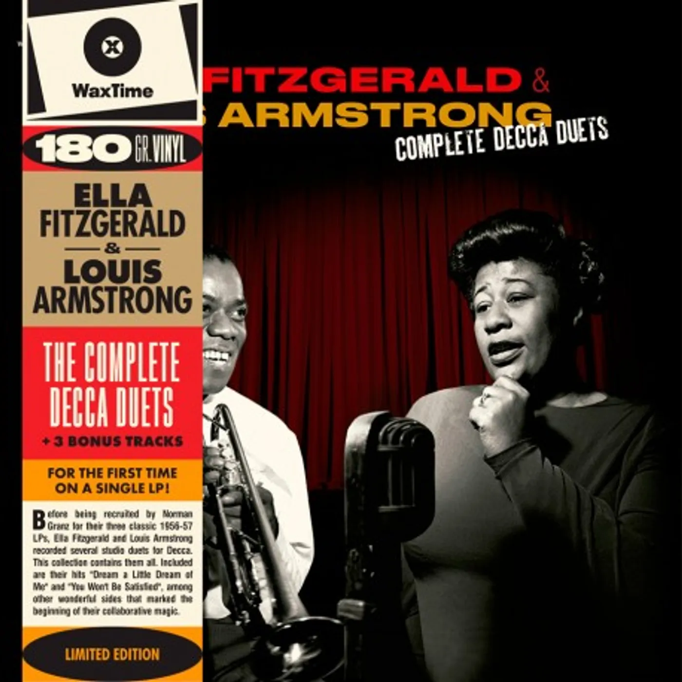 Ella Fitzgerald & Louis Armstrong COMPLETE DECCA DUETS (BONUS TRACKS) Vinyl Record - 180 Gram Pressing, Spain Release