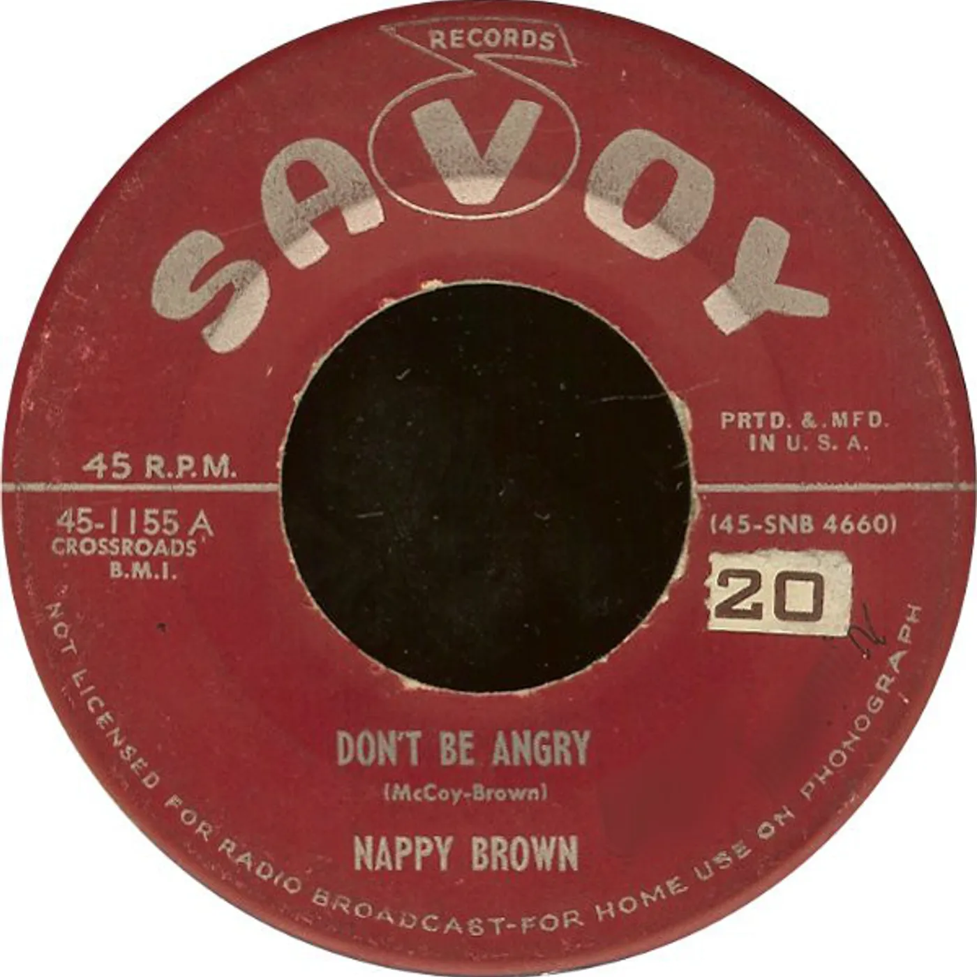 Nappy Brown DON'T BE ANGRY CD
