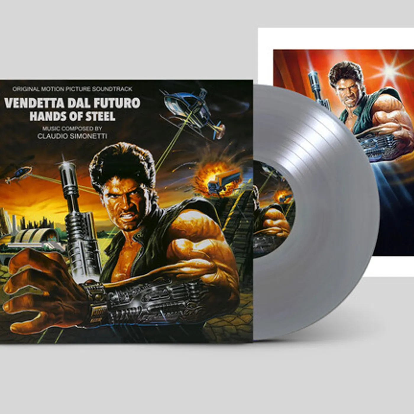 Claudio Simonetti HANDS OF STEEL (VENDETTA DAL FUTURO) - Original Soundtrack Vinyl Record
