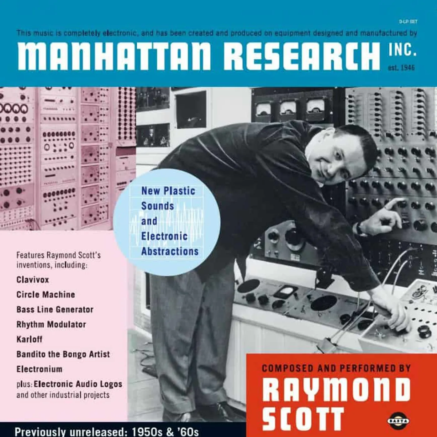 Raymond Scott MANHATTAN RESEARCH (3LP/LIMITED/TRANSPARENT VINYL/180G/DL/BOOKLET/NUMBERED) Vinyl Record