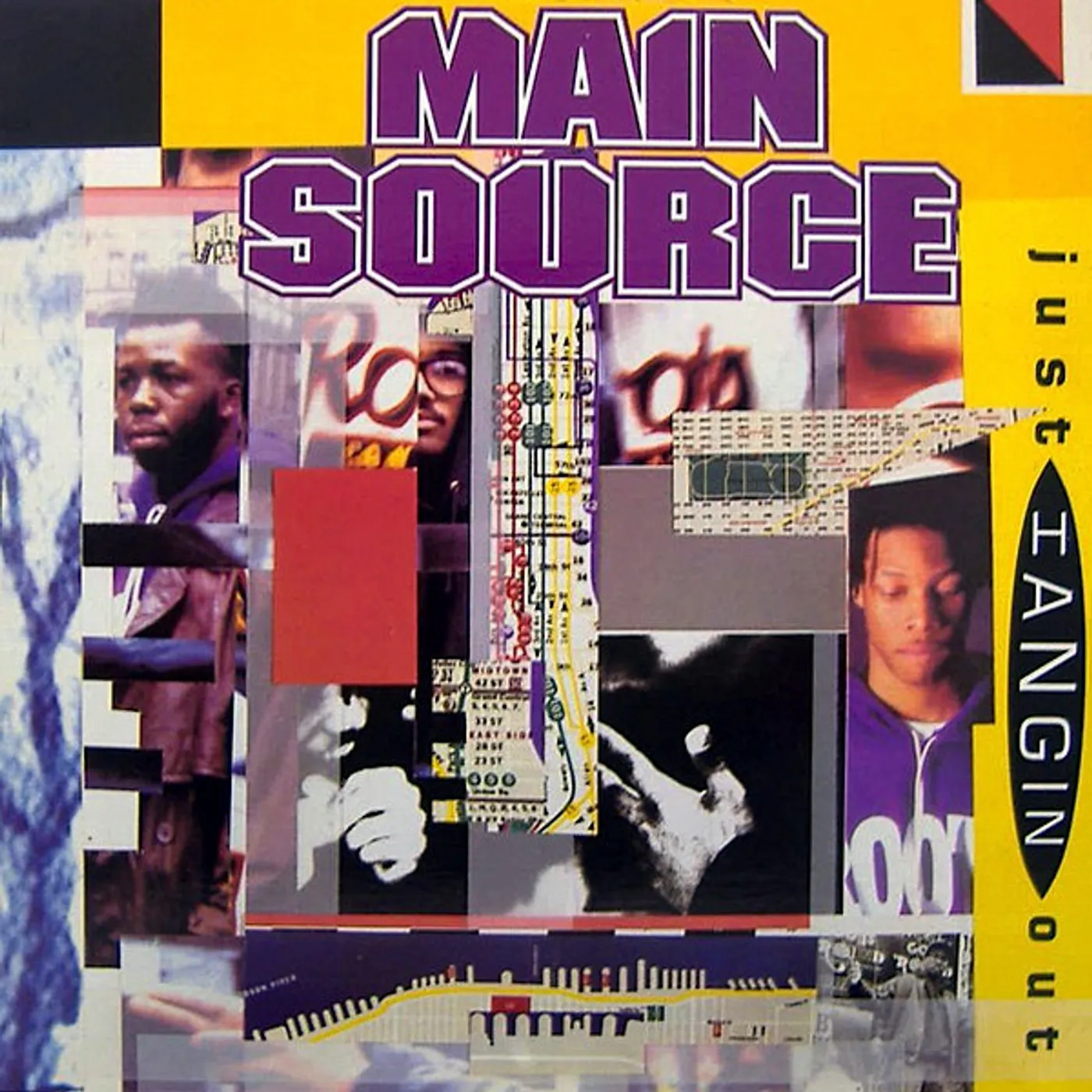 Main Source JUST HANGIN OUT / LIVE AT THE BBQ Vinyl Record